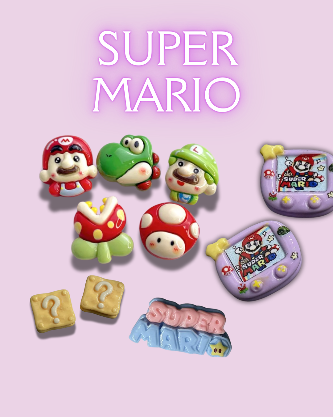 Lot de 10 Charms Super Mario – Personnalisez vos accessoires avec vos héros préférés !