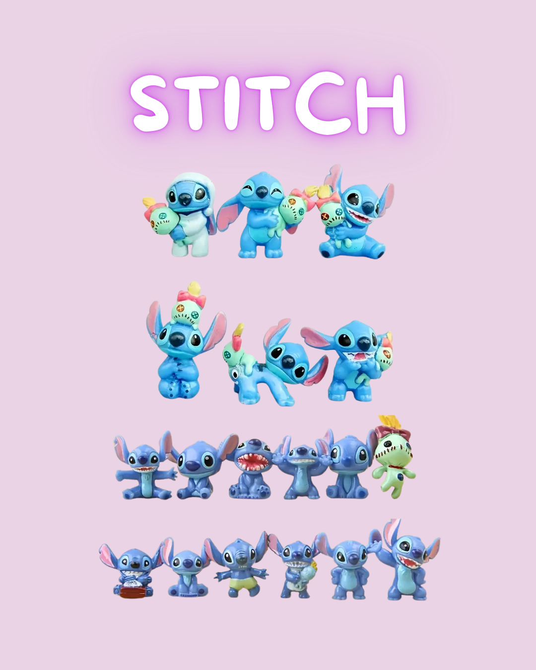 Lot de 3 Charms STITCH – Personnalisez vos accessoires avec l'adorable extraterrestre !